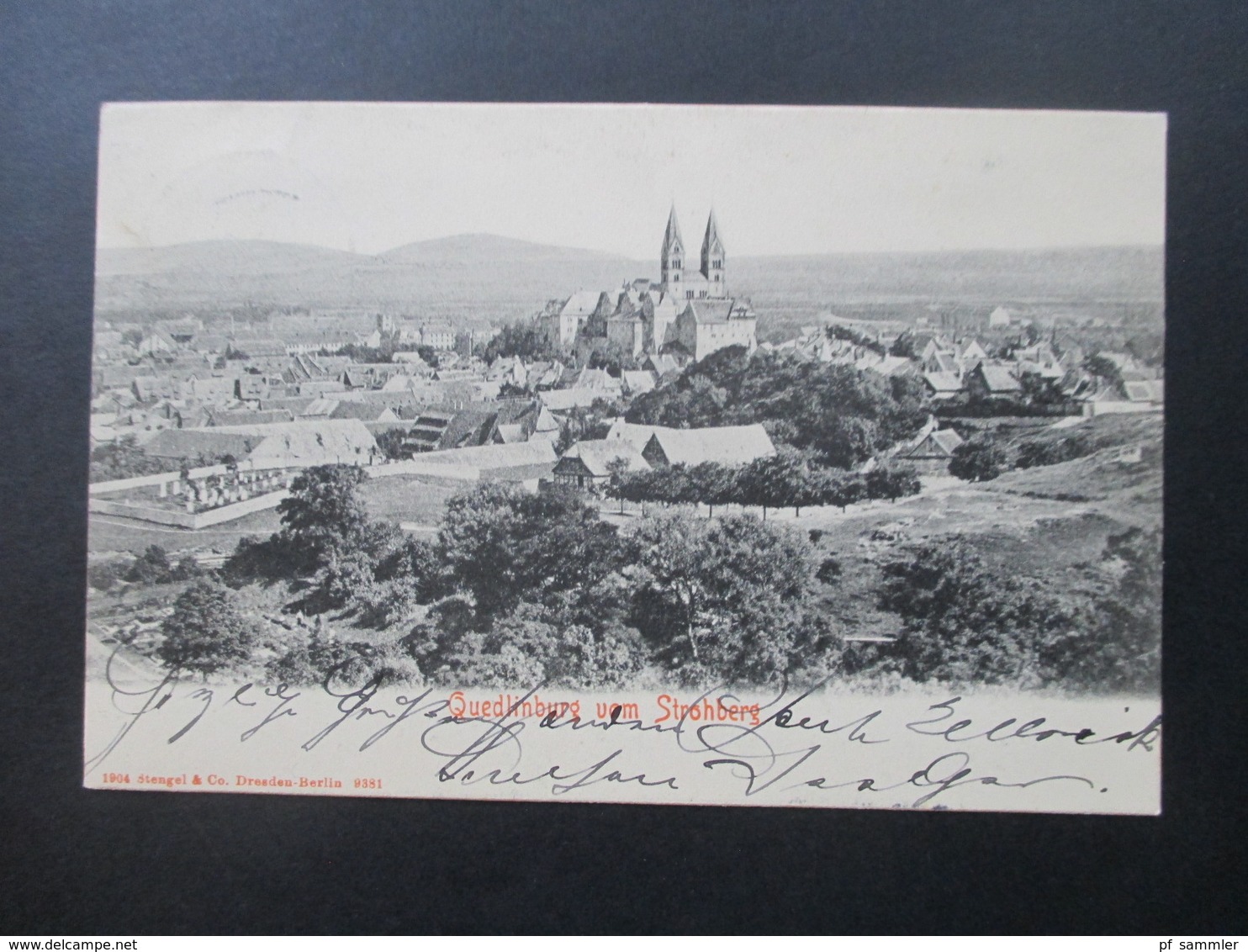 AK 1905 Quedlinburg Vom Strohberg Verlag Stengel & Co.Dresden Es Grünt Die Tanne... - Quedlinburg