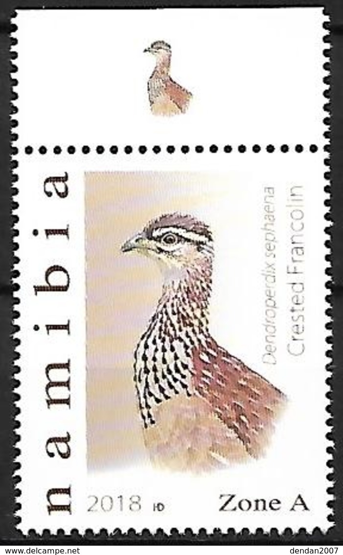 Namibia 2018 - MNH - Birdpex 8 - Crested Francolin (Dendroperdix Sephaena - Gallinaceans & Pheasants