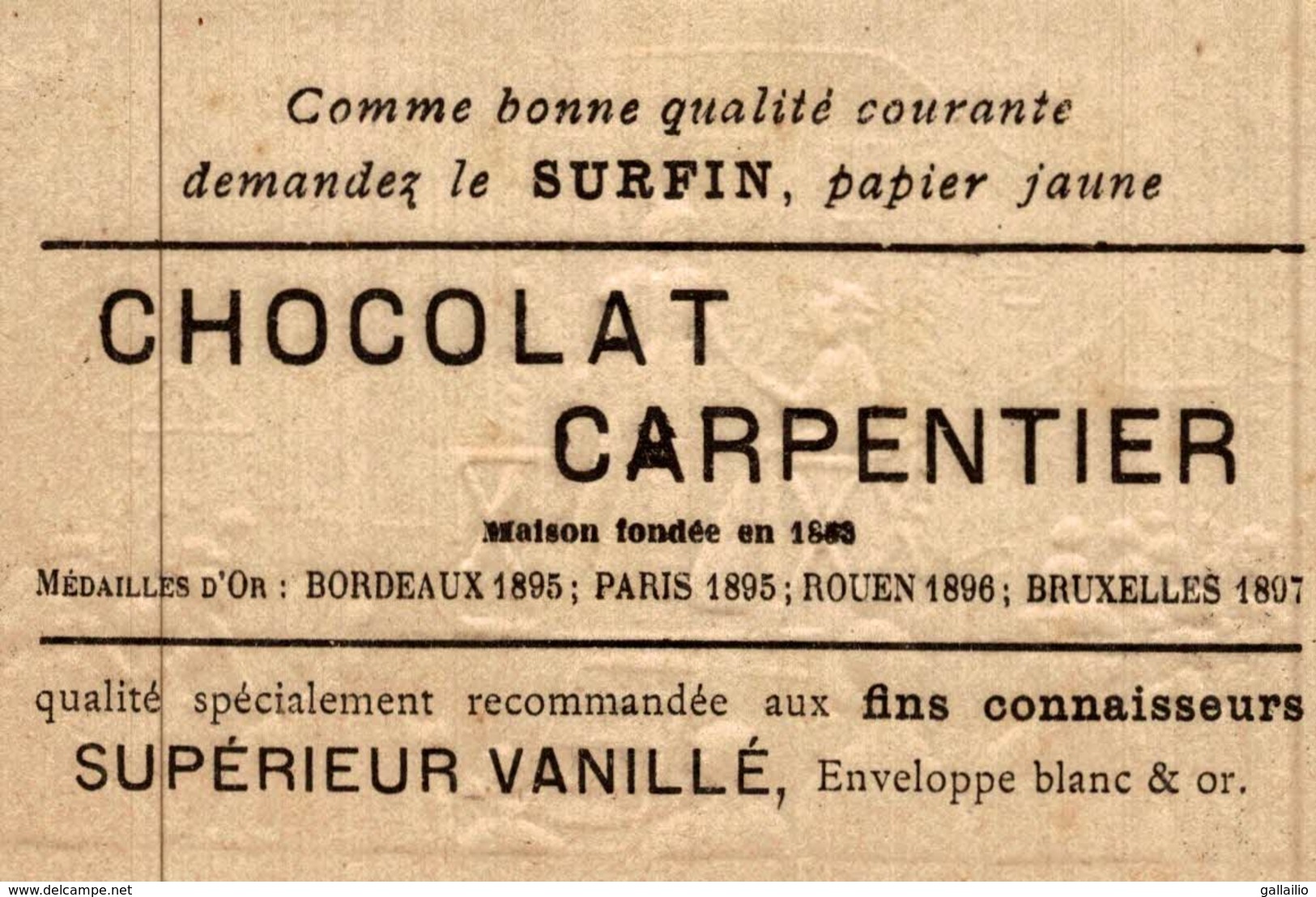 CHROMO CHOCOLAT CARPENTIER LES FORAINS - Autres & Non Classés