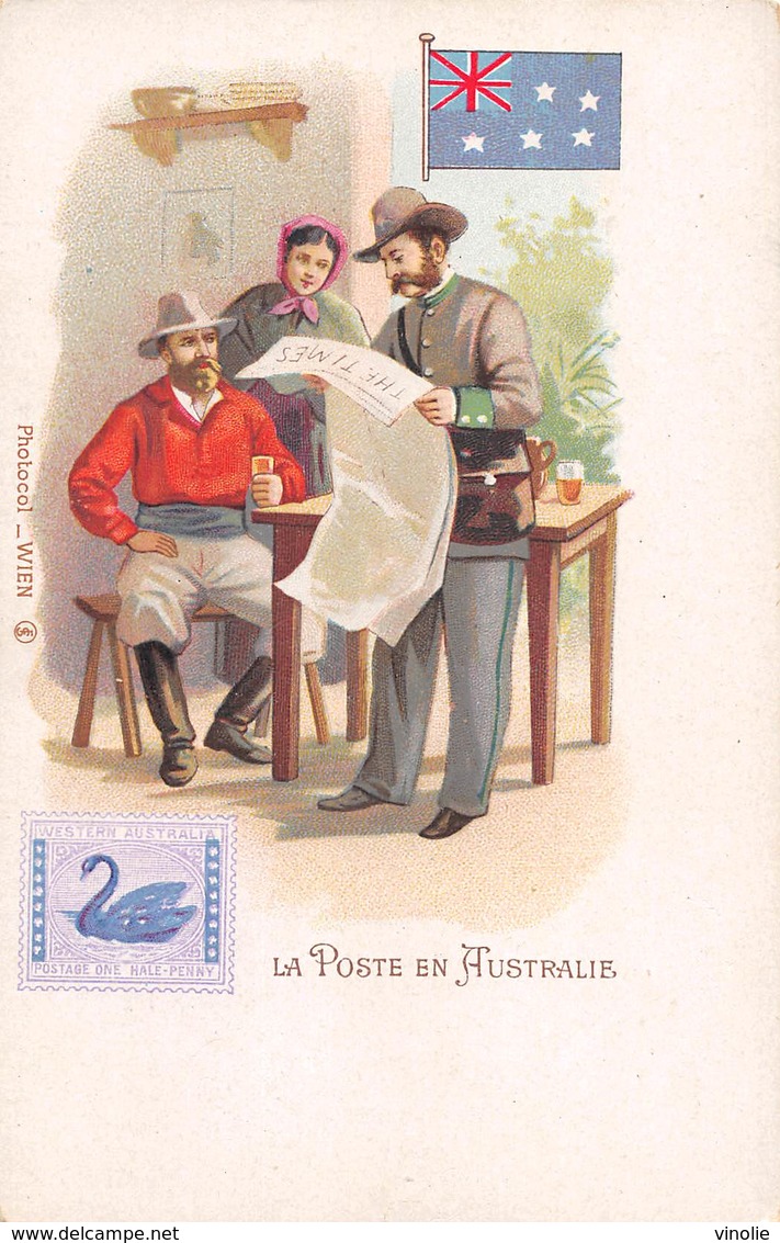 D-18-3223 : HISTOIRE DE LA POSTE. TIMBRE POSTE. FACTEUR. EN AUSTRALIE. - Autres & Non Classés