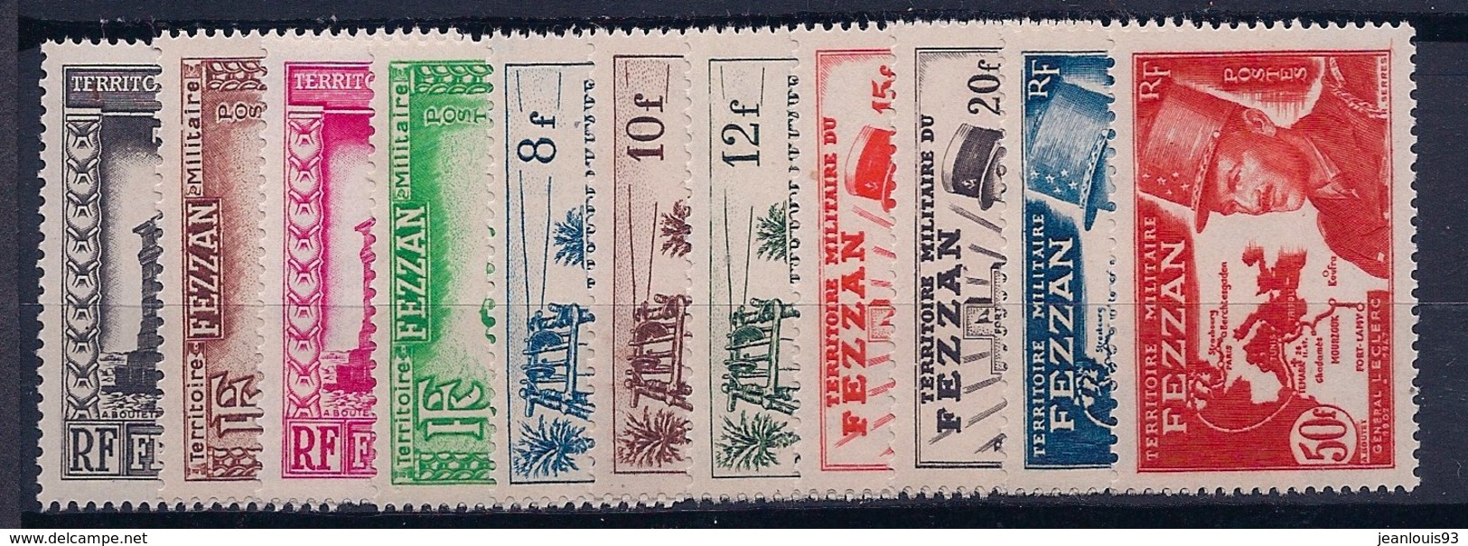 FEZZAN - 43/53  SERIE COMPLETE 11 VAL NEUF* COTE 50 EUR - Unused Stamps