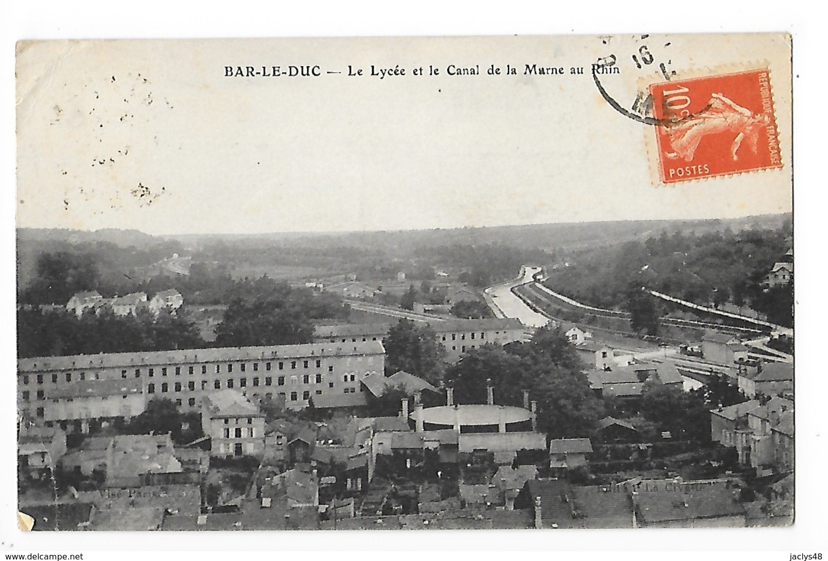 BAR Le DUC  (cpa 55)   Le Lycée Et Le Canal De La Marne Au Rhin    -   L 1 - Bar Le Duc