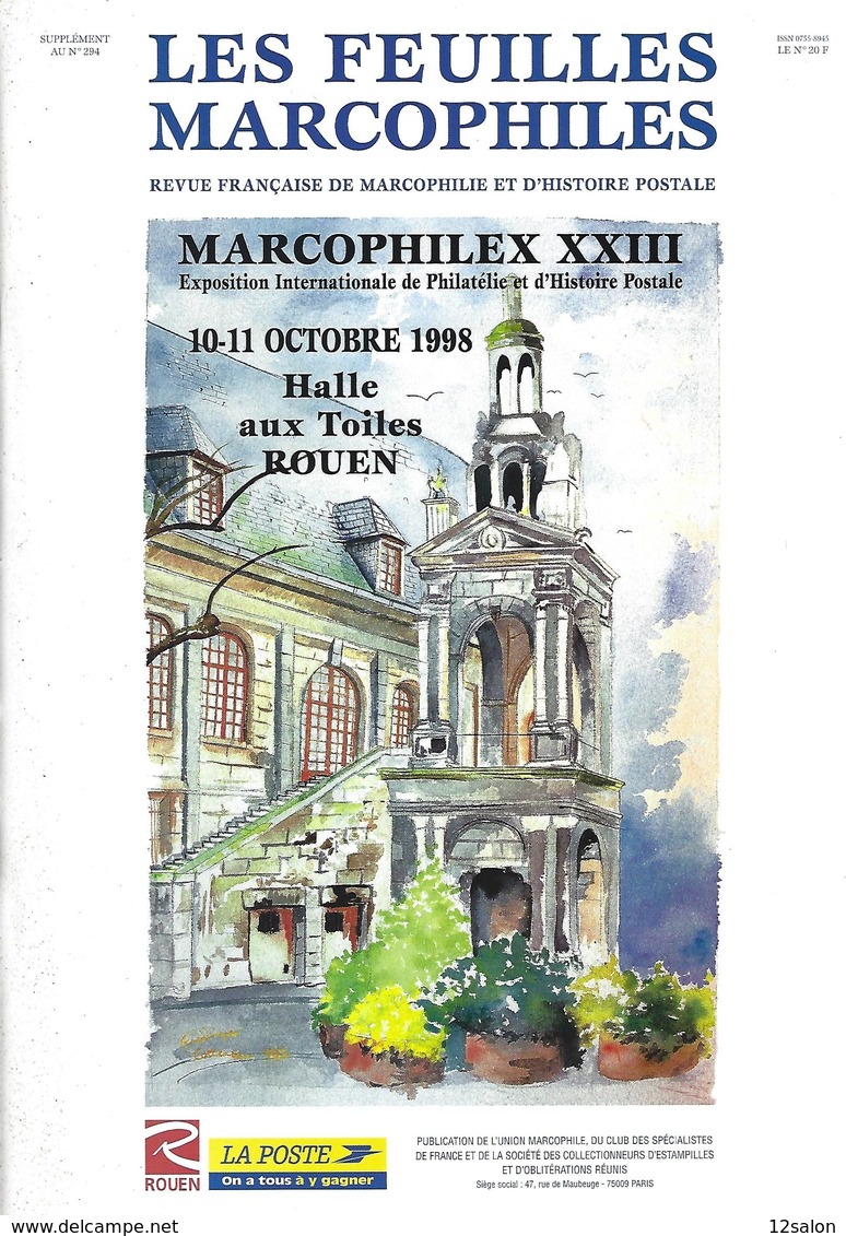 LES FEUILLES MARCOPHILES N° 295 SUPPLEMENT MARCOPHILEX XXIII ROUEN - Autres & Non Classés