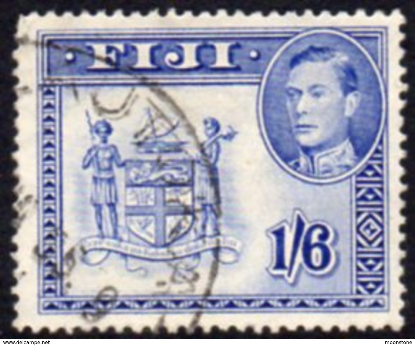 Fiji GVI 1938-55 1/6d Ultramarine, P.13, Used, SG 263ab - Fiji (...-1970)