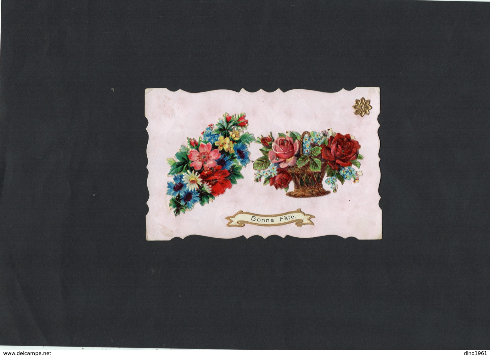 CPA 2358 - Carte Avec Découpi Fleurs - Nouvel An - Bonne Fête - New Year