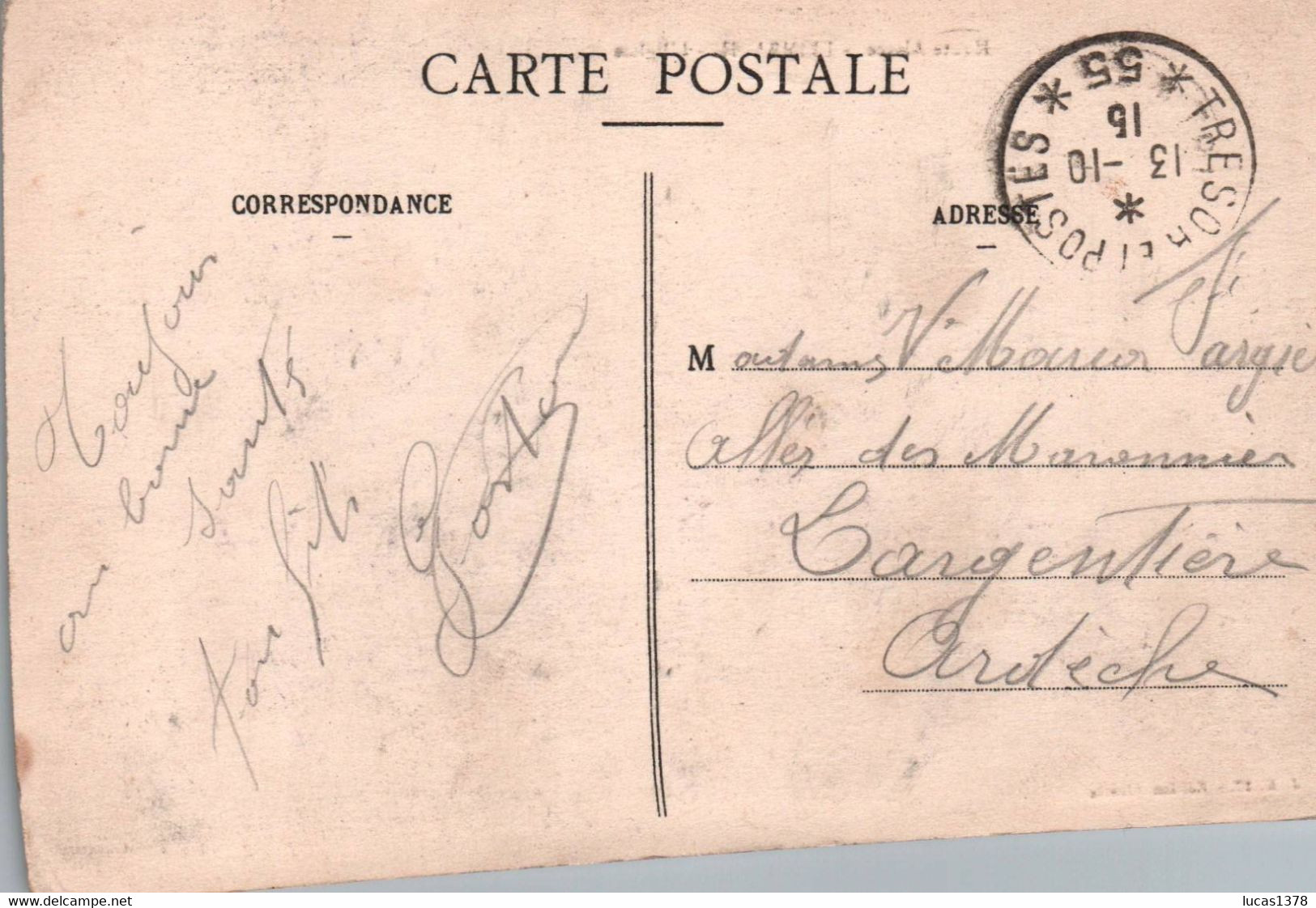 68 / HAUTE ALSACE / LEIMBAC / L EGLISE / NOM GOMMEE CAR ENVOI ARMEE / OBLITERATION TRESOR ET POSTES 55 - Rivoli