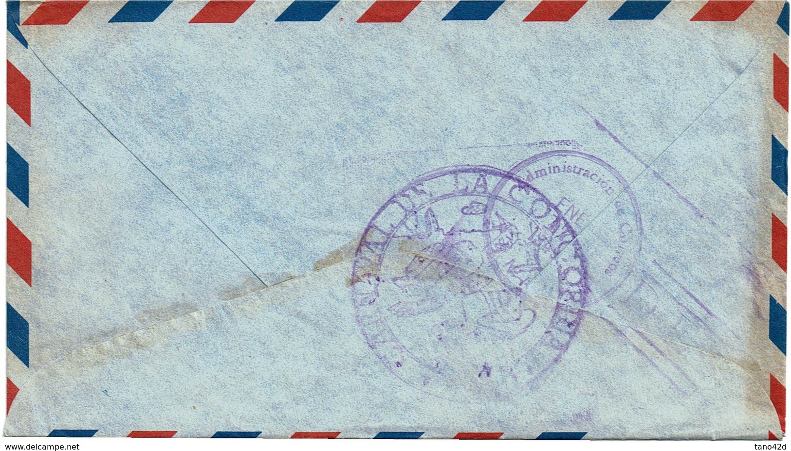 CTN54A PANAMA LETTRE AVION POUR BAR SUR AUBE 17/1/1949 - Panama