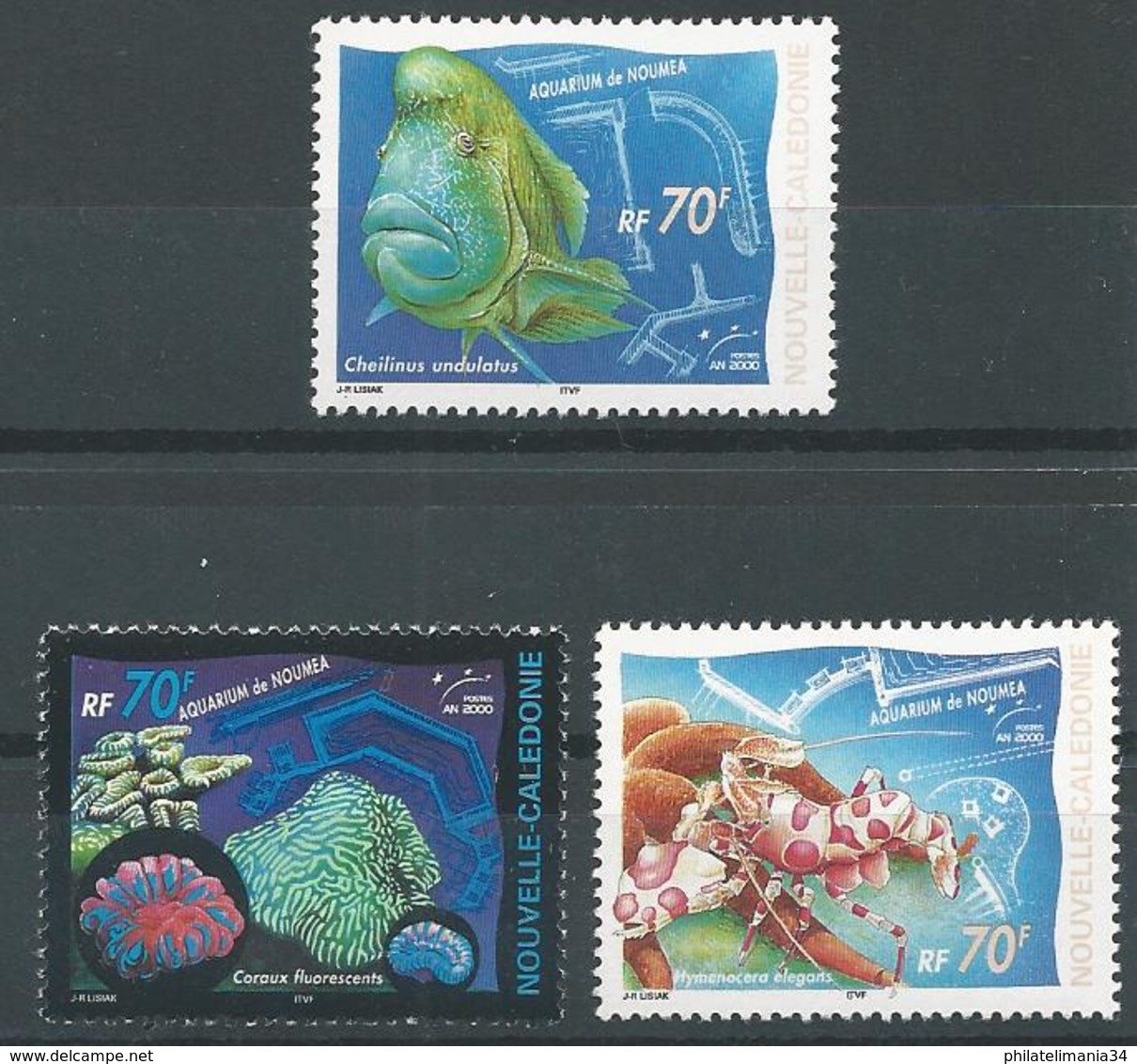 Nouvelle-Calédonie 2000 - Aquarium De Nouméa - Unused Stamps