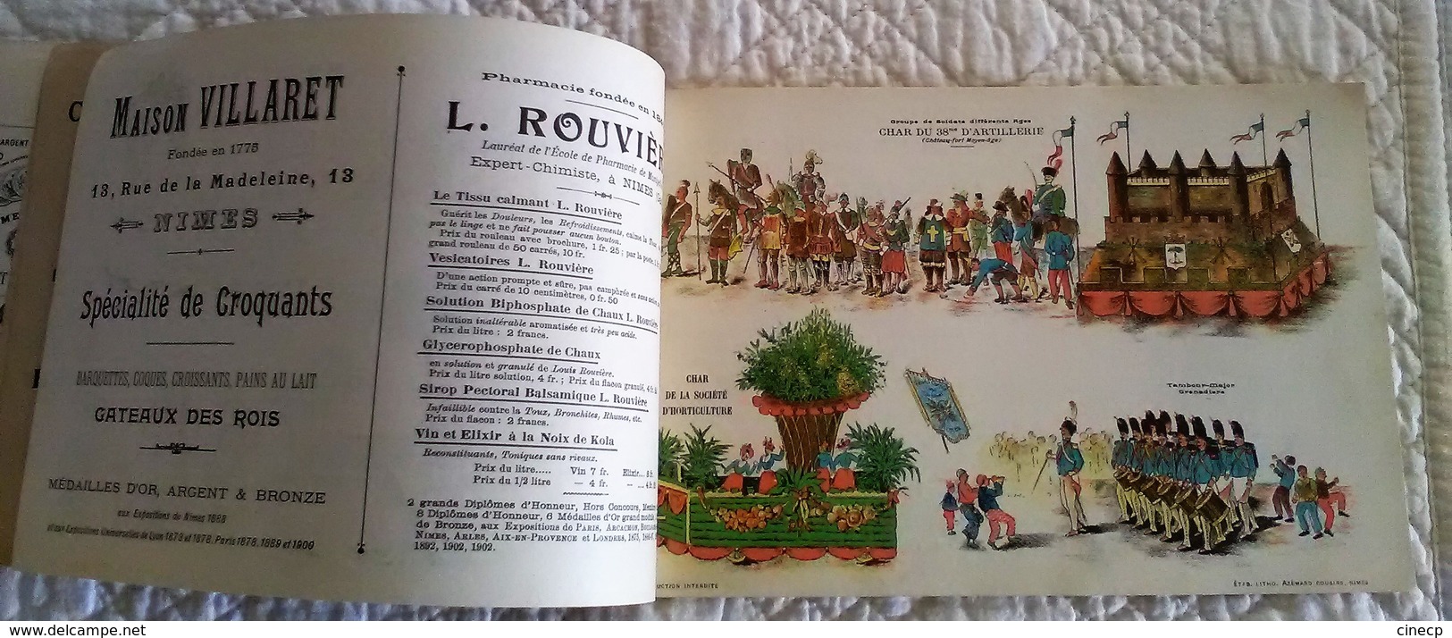 SUPERBE PROGRAMME ANCIEN NIMES Fêtes de charité 1904 Publicité magasins nîmois livret de 32 pages (& scans)