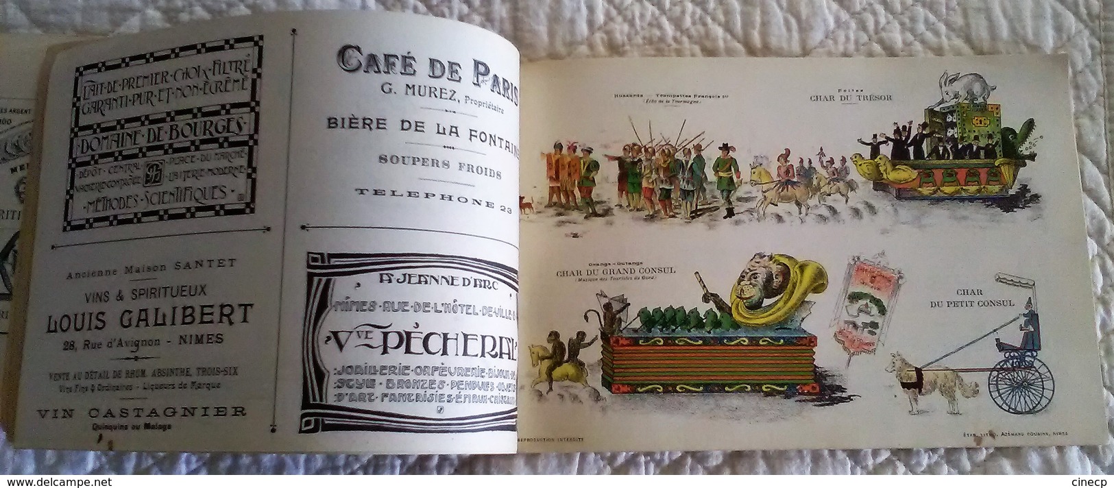 SUPERBE PROGRAMME ANCIEN NIMES Fêtes de charité 1904 Publicité magasins nîmois livret de 32 pages (& scans)