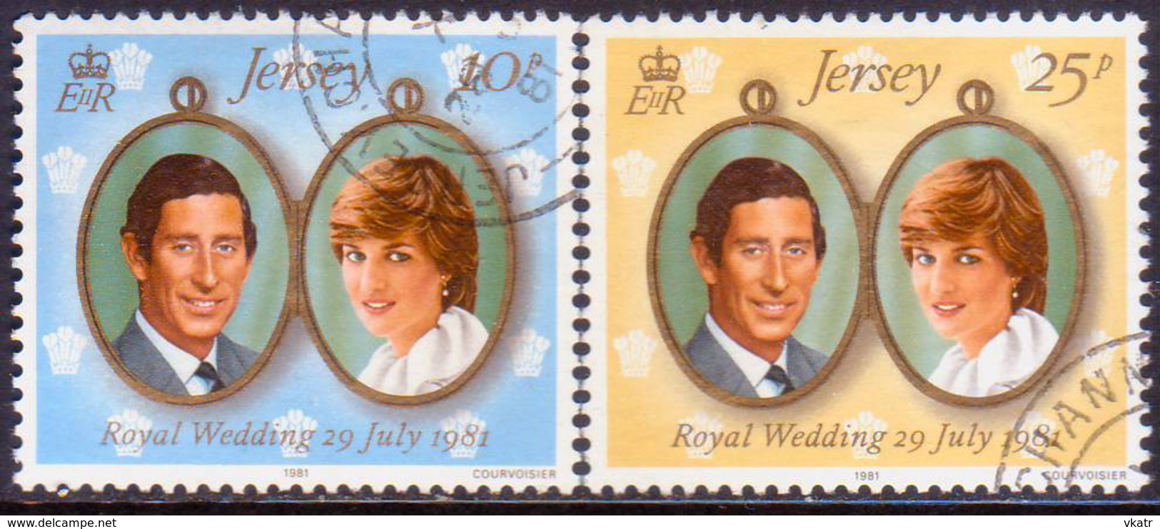 JERSEY 1981 SG #284-85 Compl.set Used Royal Wedding - Jersey
