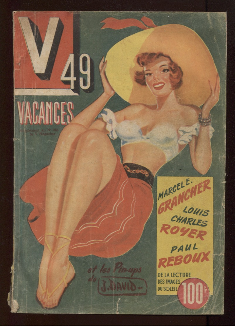 Lot 3 V Magazines N°s Spéciaux Pin-ups Dessins J David V48 Été V49 Vacances V50 Vacances Port France 6,40€ - 1900 - 1949