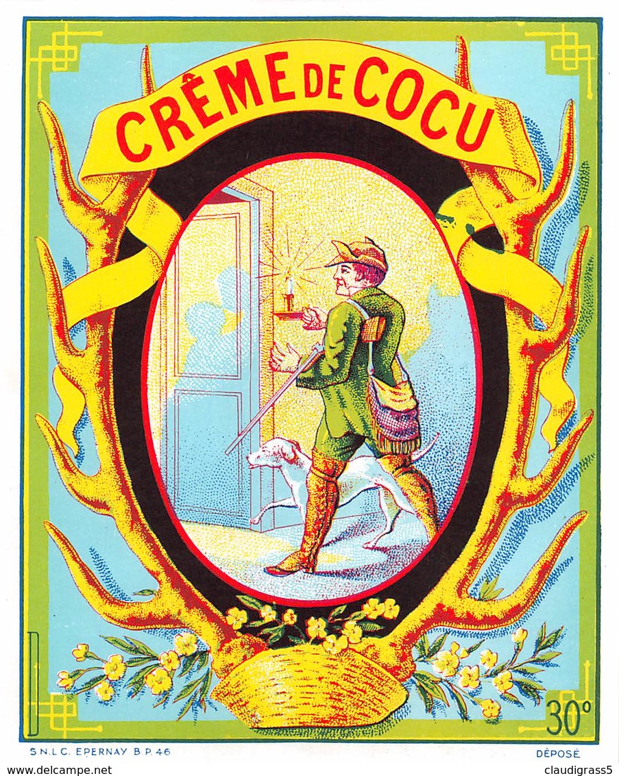 0261 "CREME DE COCU" ETICHETTA ORIG. - Altri & Non Classificati