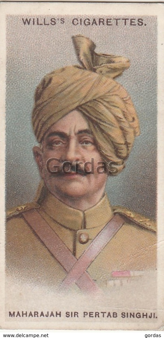 India - Major General Maharajah Sir. Pertab Singhji - No. 30 - Wills's Cigarettes - Allied Army Leaders - India