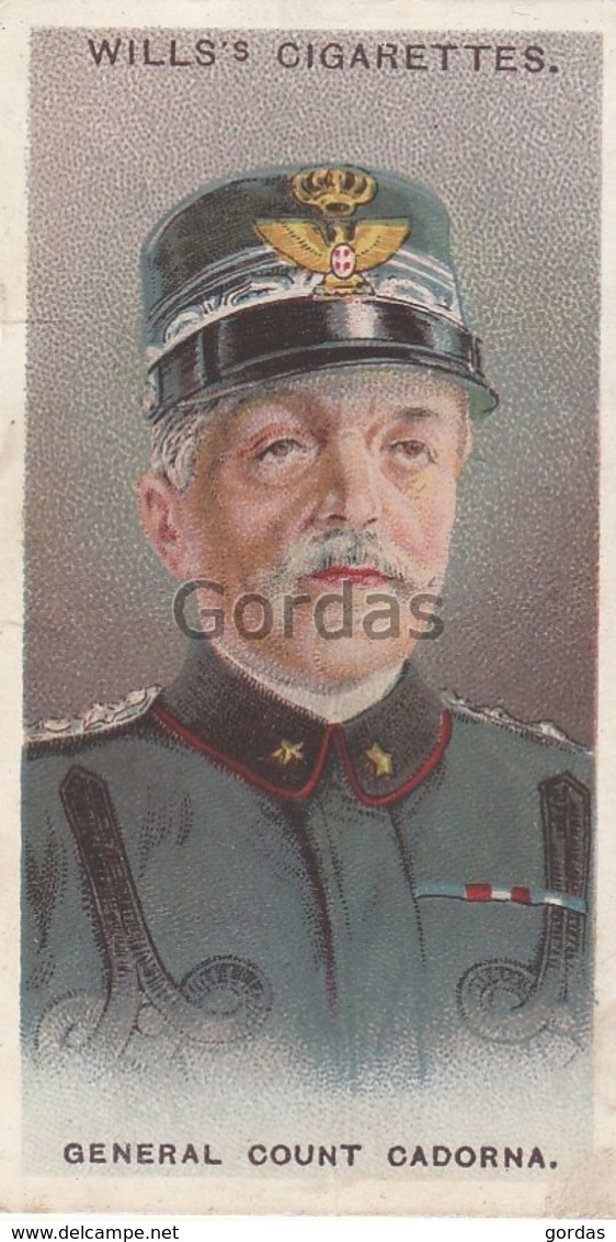 Italy - Marshal Count Luigi Cadorna - No. 32 - Wills's Cigarettes - Allied Army Leaders - Wills