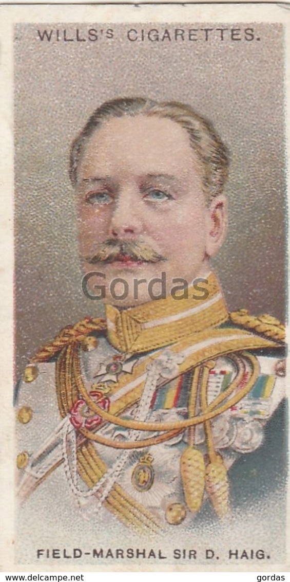 Great Britain - Field Marshal Sir Douglas Haig - No. 18 - Wills's Cigarettes - Allied Army Leaders - Wills