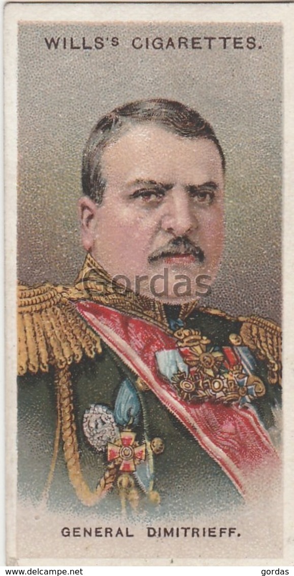 Bulgaria - General Dimitrieff - No. 43 - Wills's Cigarettes - Allied Army Leaders - Bulgaria