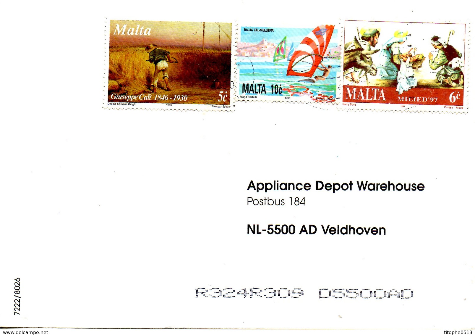 MALTE. N°999 De 1997 Sur Enveloppe Ayant Circulé. Ane. - Donkeys