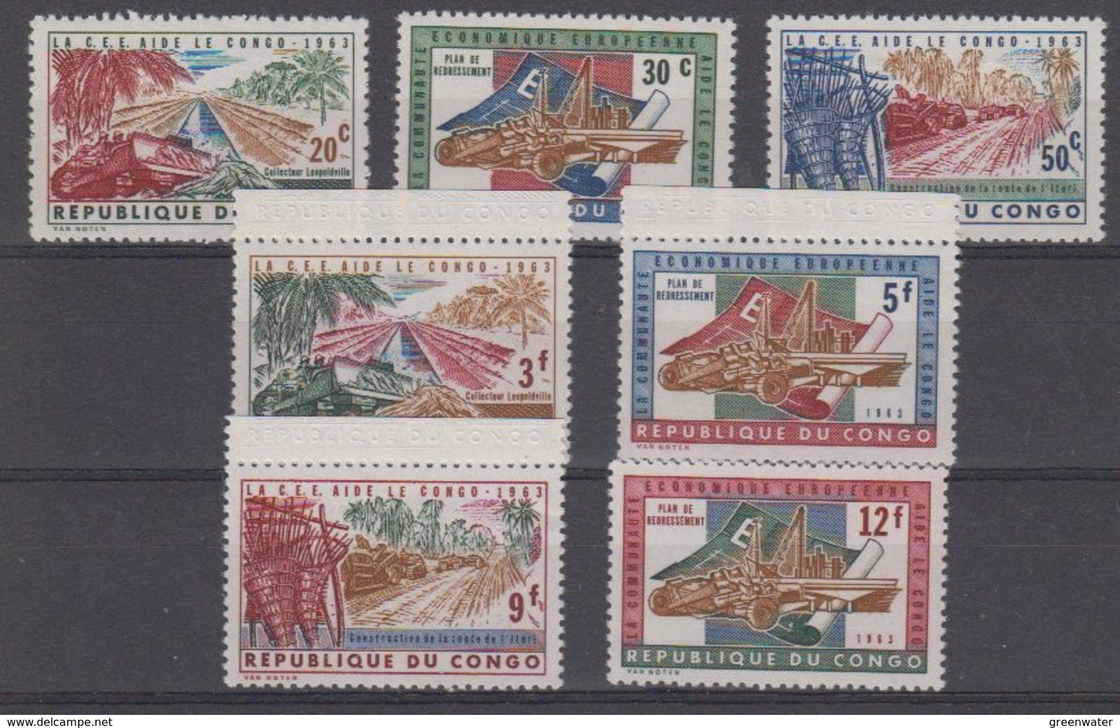 Congo 1963 European Development Aid 7v ** Mnh (41116) - 1963