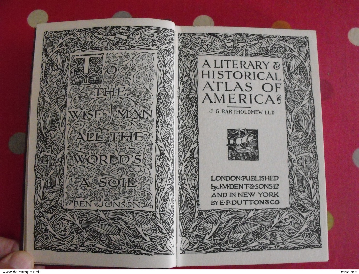 a literary & historical atlas of Europe; Bartholomew. Dent, London, 1912