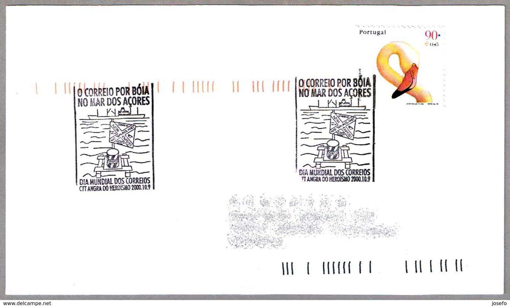 CORREO POR BOYAS - MAIL BY BUOYS. Angra Do Heroismo, Portugal, 2000 - Correo Postal