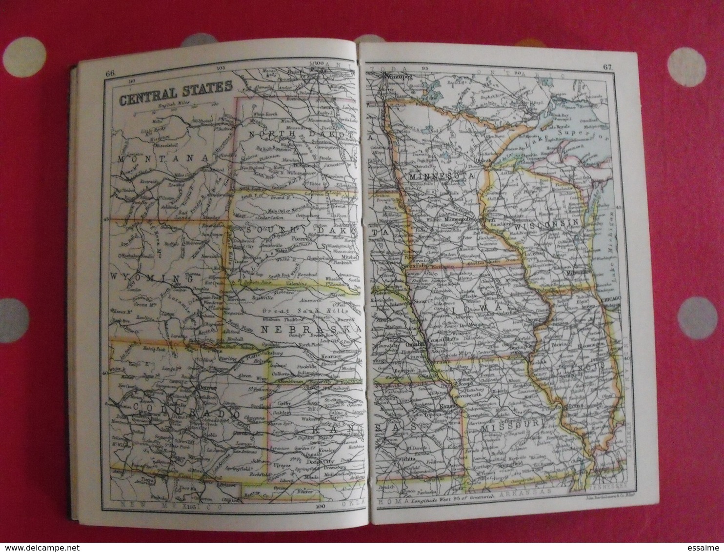 A Literary & Historical Atlas Of America. Bartholomew. Dent, London, 1912 - Europe