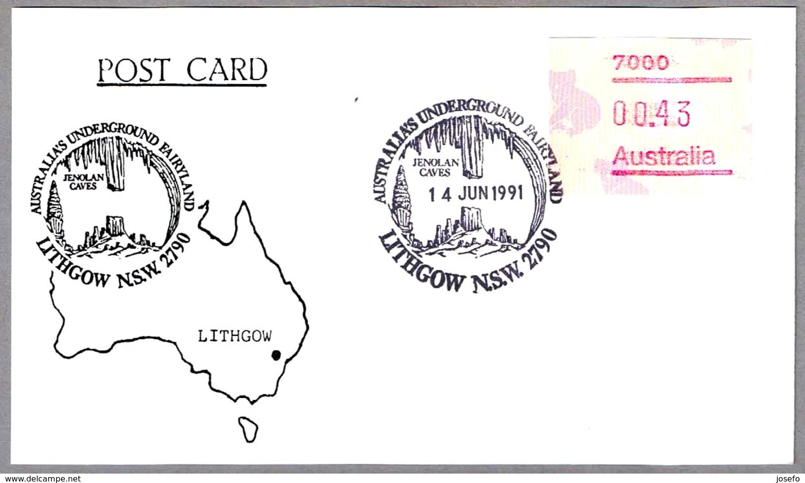 CUEVAS JENOLAN - JENOLAN CAVES - Australia's Underground Fairyland. Lithgow NSW 1991 - Otros & Sin Clasificación