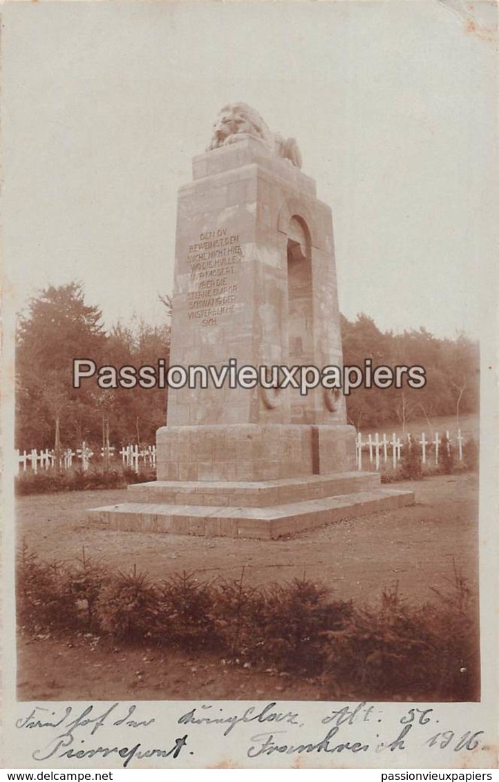 CARTE PHOTO ALLEMANDE  PIERREPONT 1917  DENKMAL MONUMENT - Autres & Non Classés