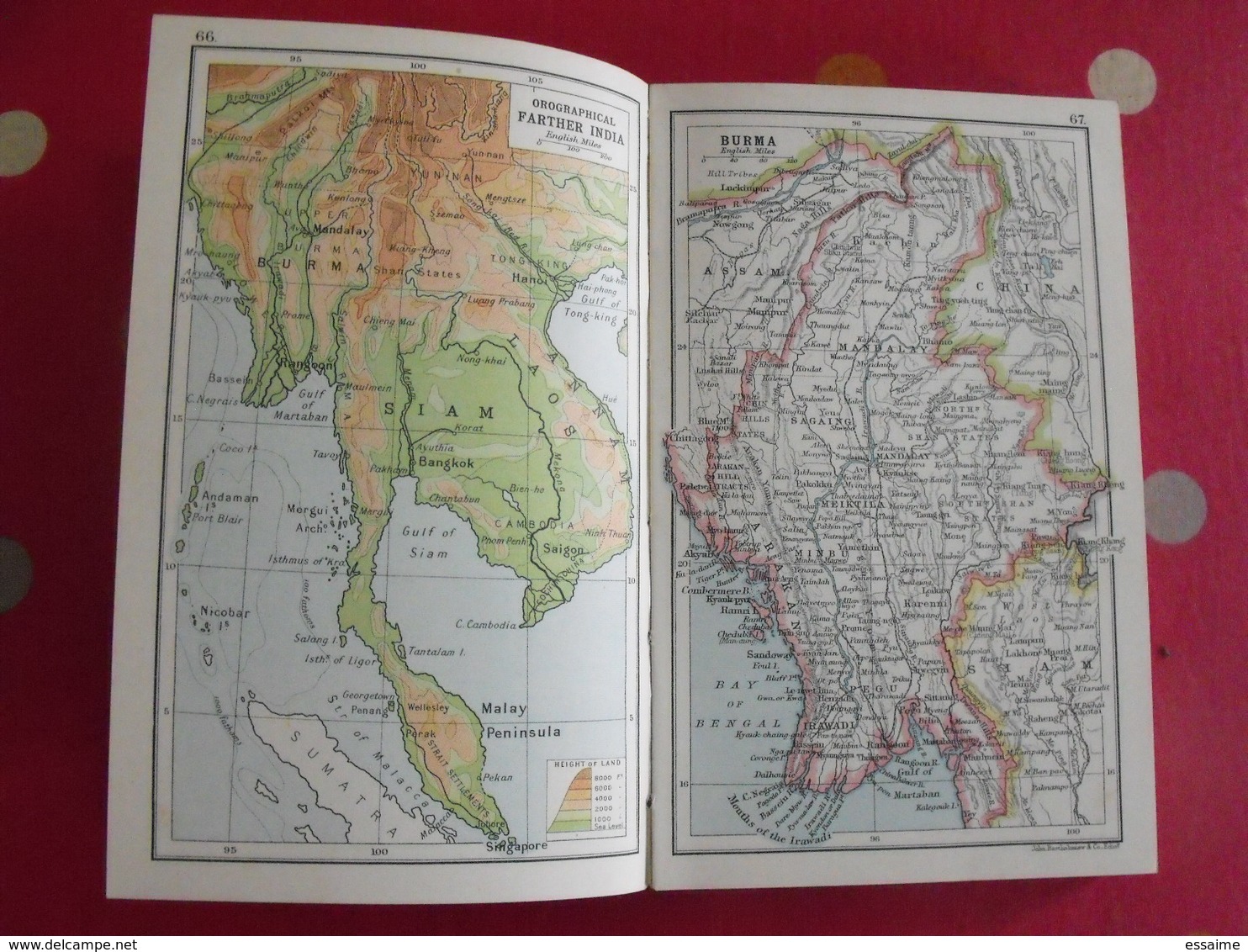 A Literary & Historical Atlas Of Asia. Bartholomew. Dent, London, 1912 - Europe