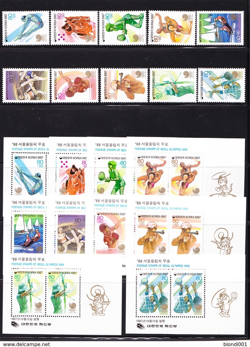 Olympics 1988 - Olympiques 1988 - Soccer - SOUTH KOREA - 10 S/S+Stamps MNH ** - Summer 1988: Seoul