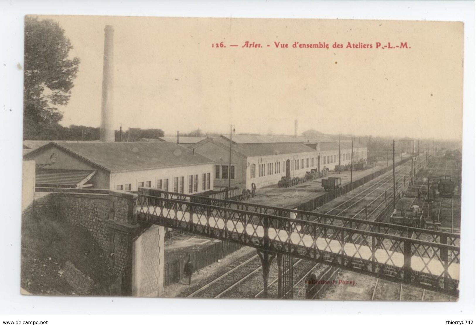 CPA BOUCHES DU RHONE ARLES ATELIERS PLM VOIES CHEMIN DE FER TRAIN TBE - Arles