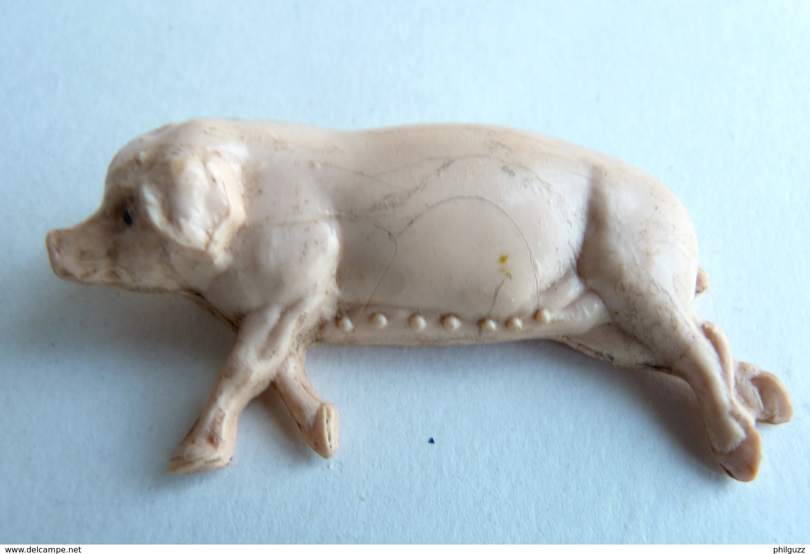 FIGURINE CLAIRET  - ANIMAUX ANIMAL DE LA FERME - COCHON Couché (2) Pas Starlux - Pigs