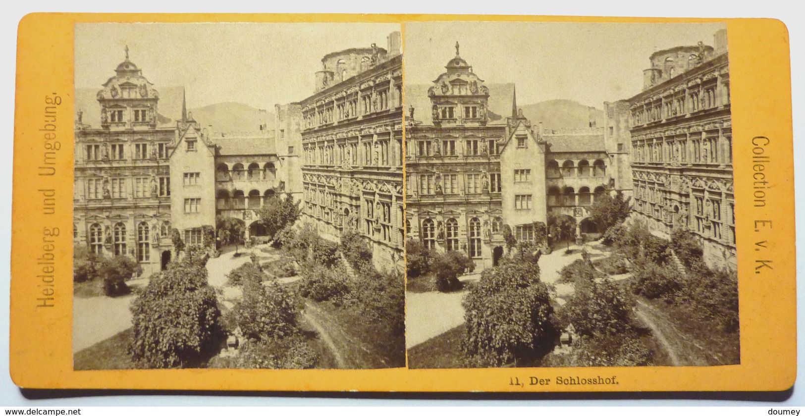 HEIDELBERG - DER SCHLOSSHOF - Photos Stéréoscopiques