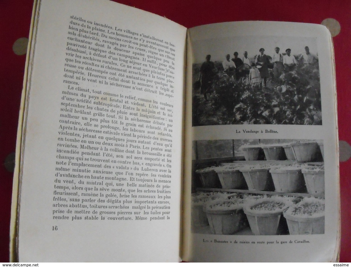 le vaucluse. monographies régionales. grasset 1938. Henri Boucau, charles-brun, hippolyte Luc