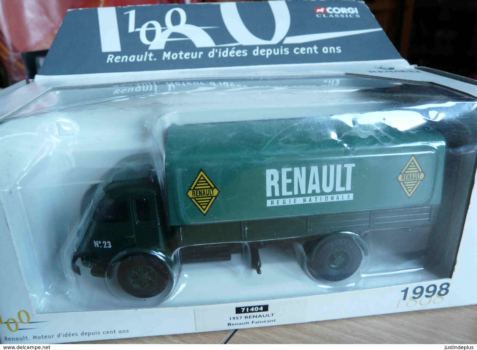 1957 CAMION RENAULT FAINEANT REGIE NATIONALE CORGI HERITAGE MOTEUR D'IDEES DEPUIS CENT ANS 1898 1998 - Camions, Bus Et Construction
