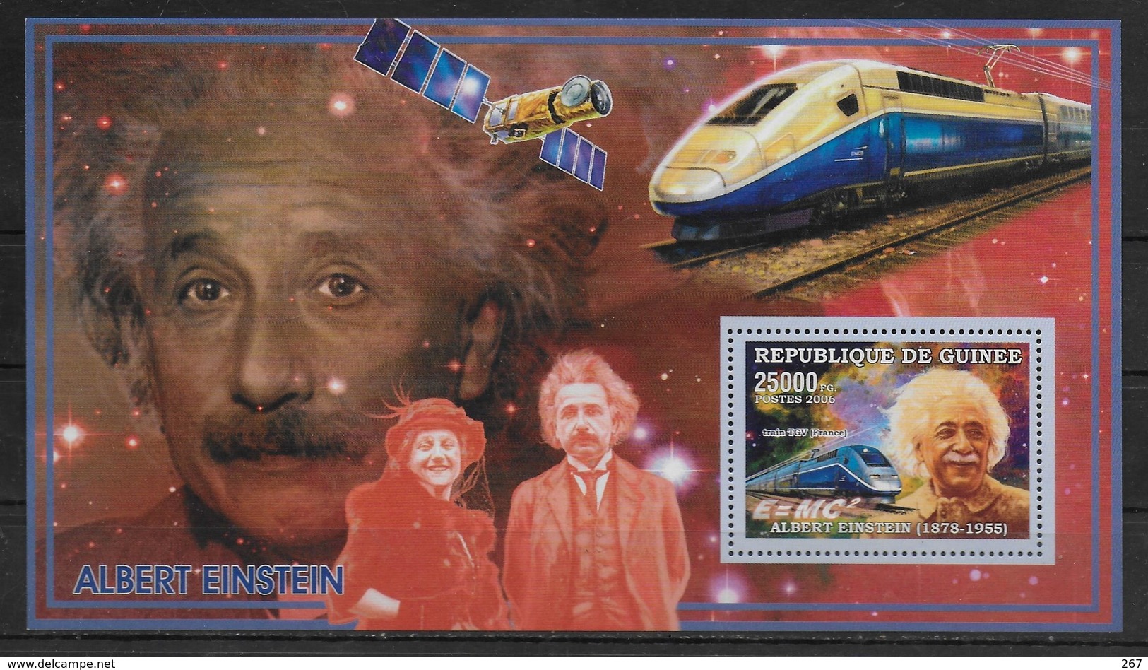 GUINEE   BF 320   * *  ( Cote 13e ) Abert Einstein  TGV Trains Satellite - Albert Einstein