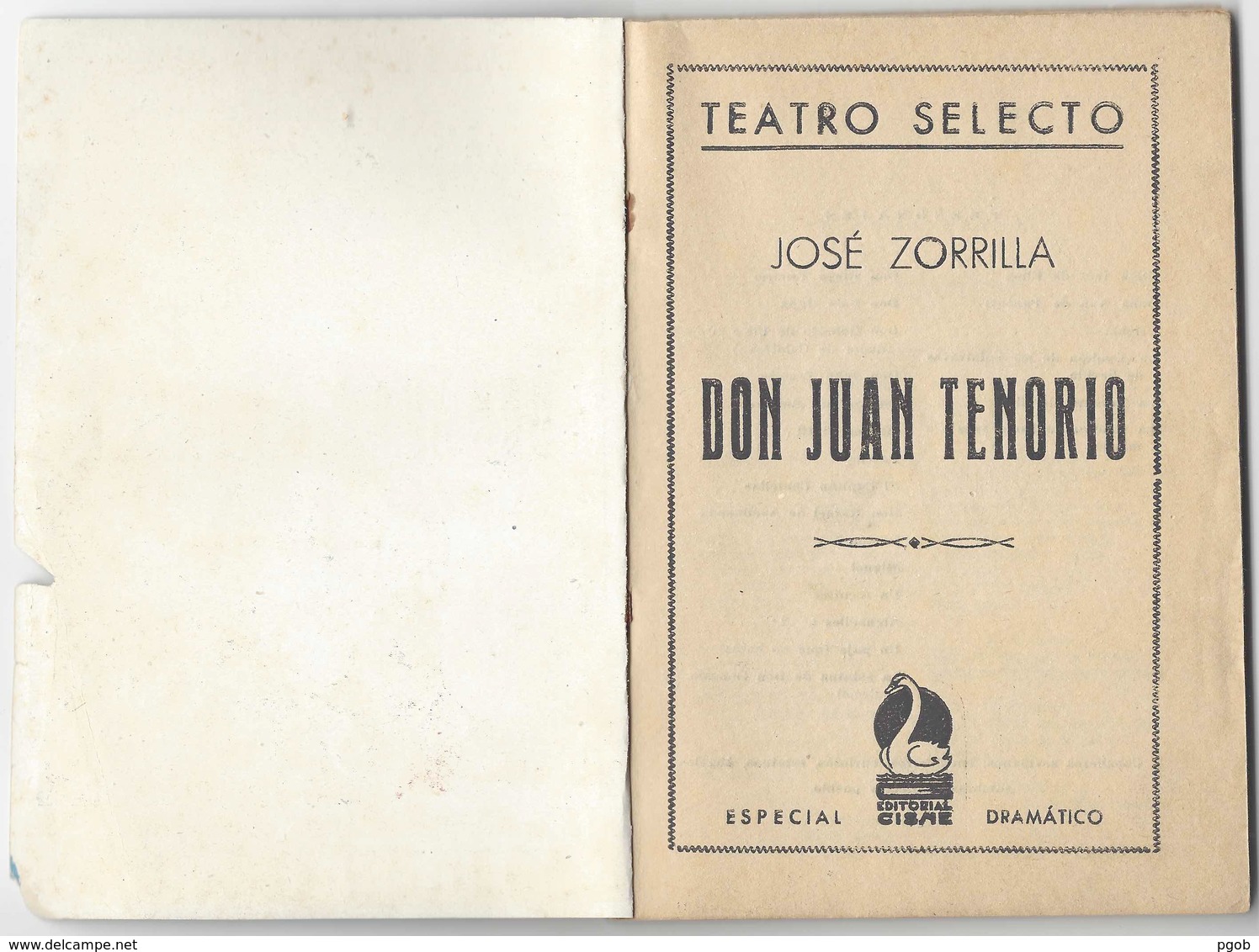 DON JUAN TENORIO. José Zorrilla. Teatro Selecto - Teatro