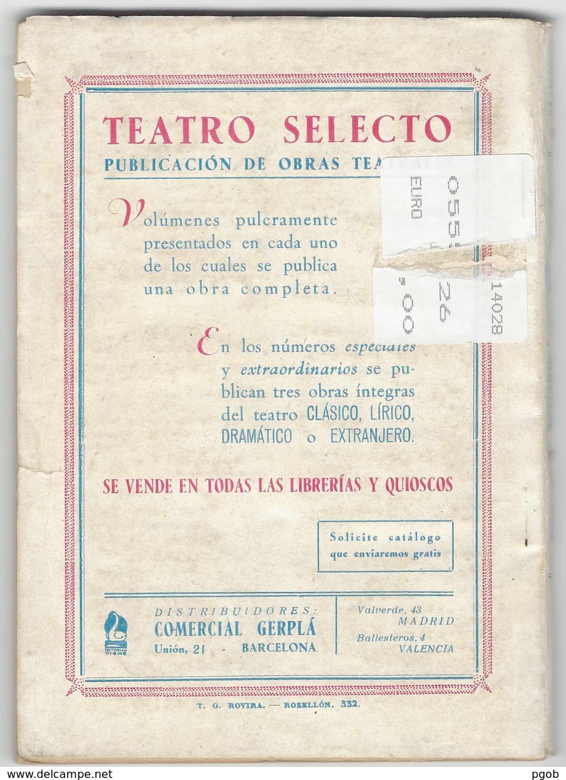 DON JUAN TENORIO. José Zorrilla. Teatro Selecto - Teatro