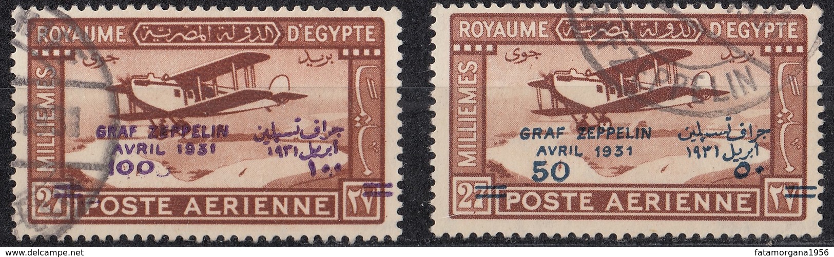 EGITTO - 1931 - Posta Aerea, Serie Completa Di Due Valori Obliterati: Yvert 3/4. - Airmail