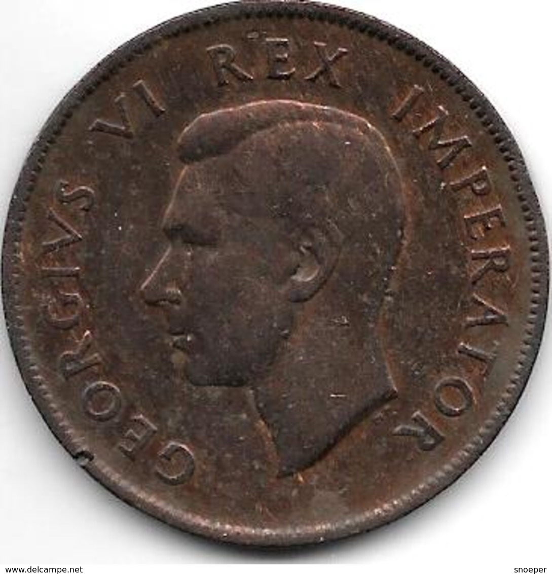 South Africa  1 Penny 1944 Km 25  Vf - Afrique Du Sud