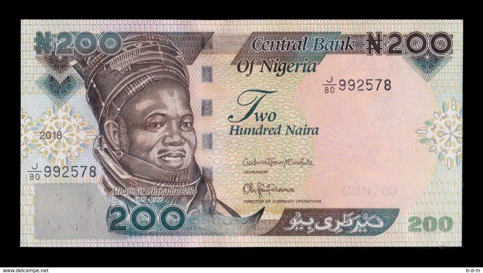 Nigeria 200 Naira 2018 Pick New SC UNC - Nigeria