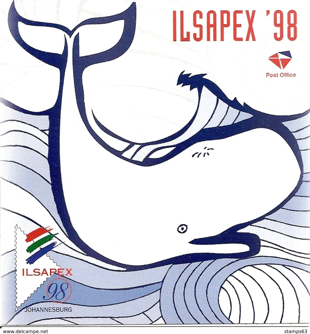 SOUTH AFRICA, 1998, Booklet 51xx,  Ilsapex 98,  Whales - Markenheftchen