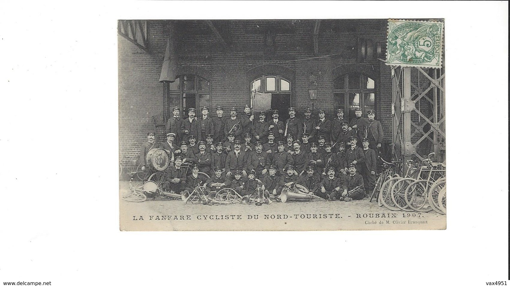 ROUBAIX 1907 LA FANFARE  CYCLISTE DU NORD TOURISTE   ****   SUPERBE A  SAISIR   ******** - Roubaix