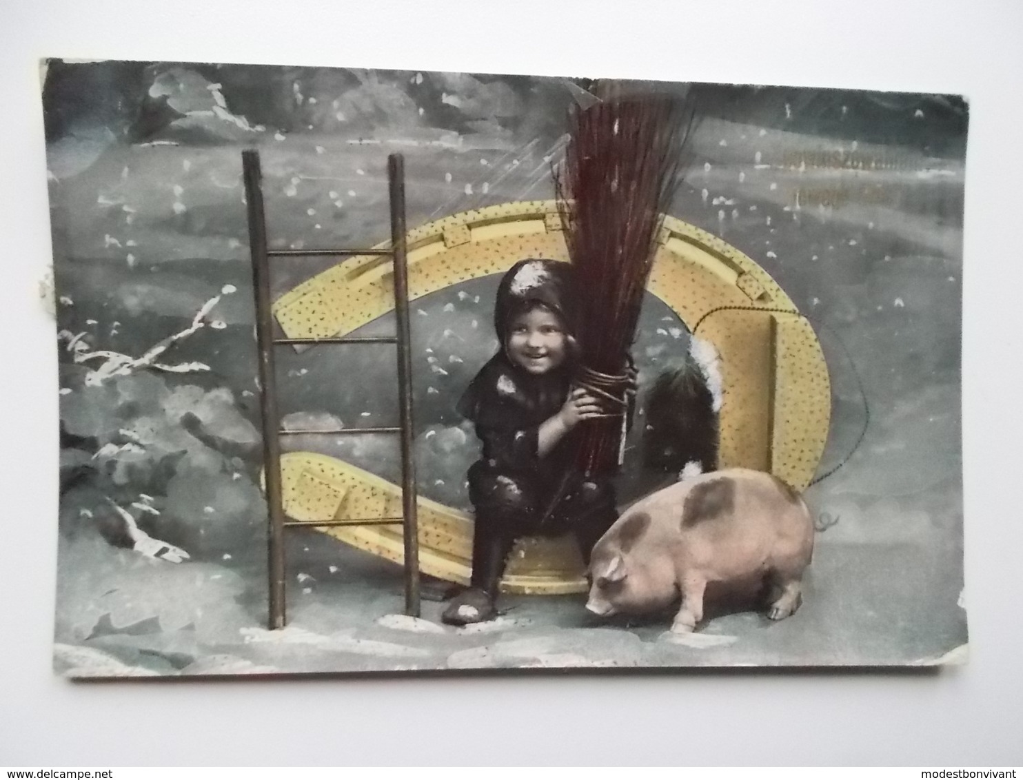 ZPOWINSZOWANIEM NOWEGO ROKU  /  OUDEPOSTZEGELS 1907 ÖSTERREICH - Pigs
