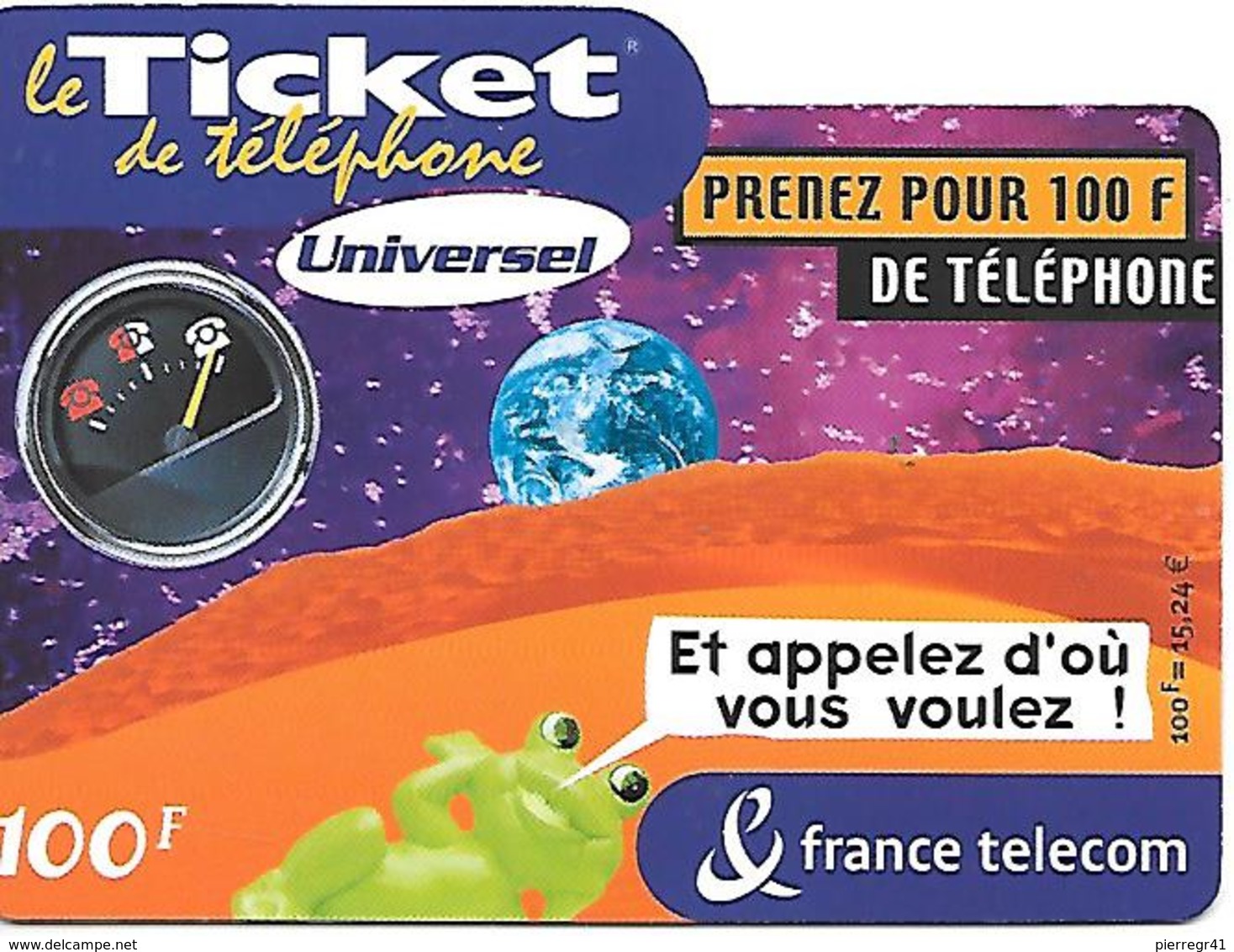TICKET TELEPHONE-FRANCE- PU47-La GRENOUILLE-- Code /3/3/3/3---31/03/2003-TBE- - FT