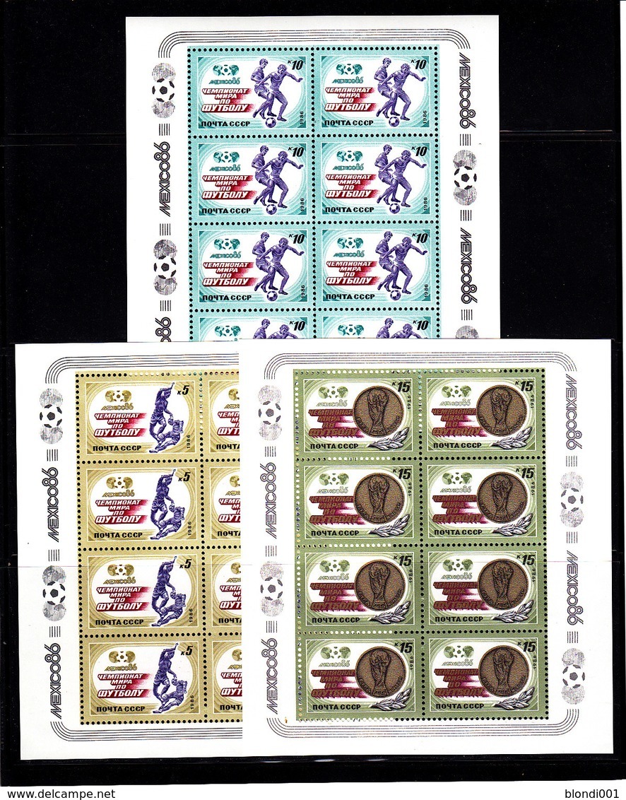 Soccer World Cup 1986 - RUSSIA - 3 Sheets De Luxe MNH - 1986 – Mexico