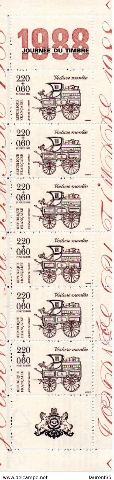 France.carnet Journée Du Timbre Bc2526.année 1988.neuf Non Plié. - Stamp Day