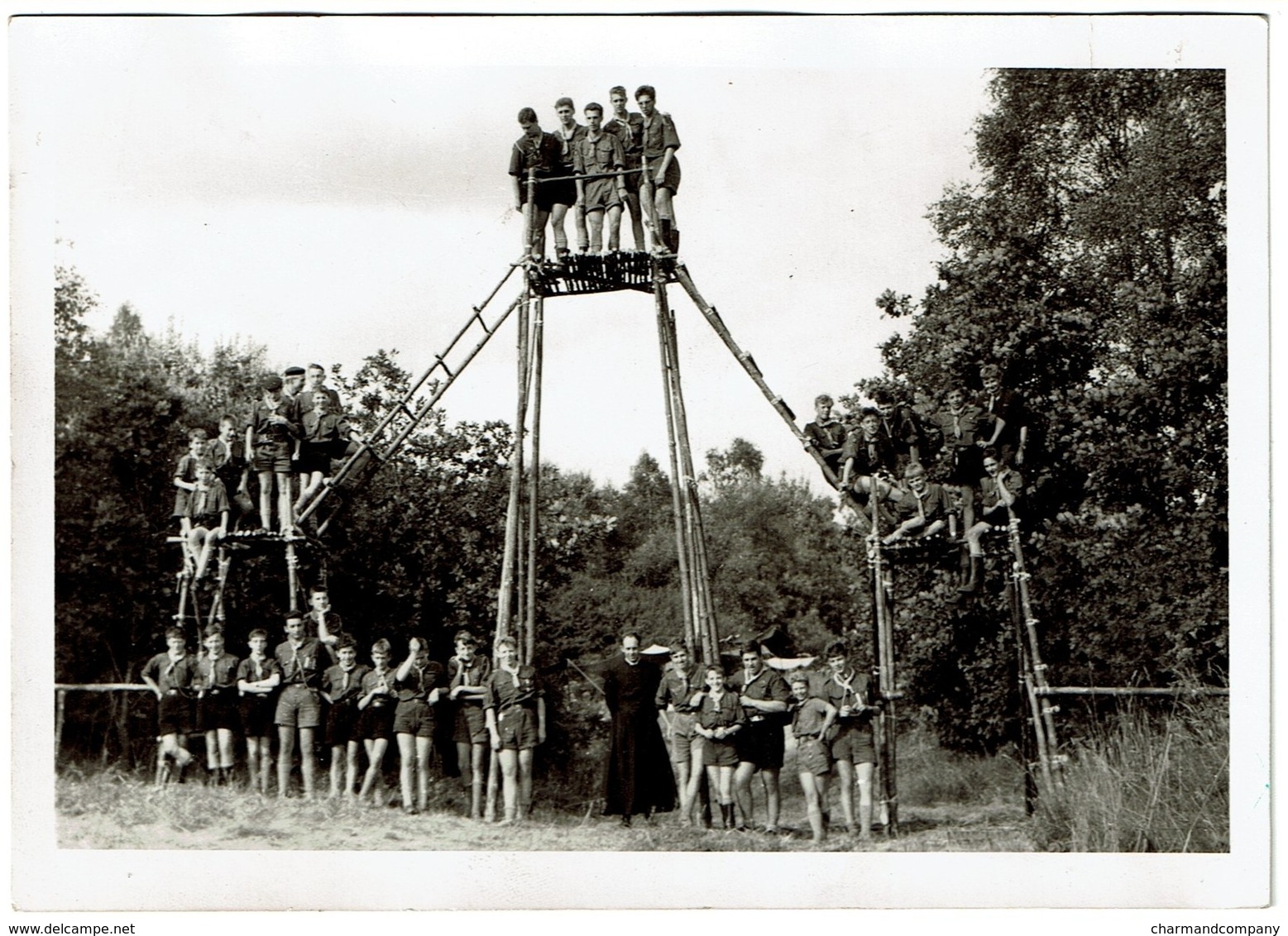 2 Cartes Photos - Roumont 1958 'Notre Installation Et Celle Des Ramiers' - Scouts - Scoutisme - 4 Scans - Scoutisme