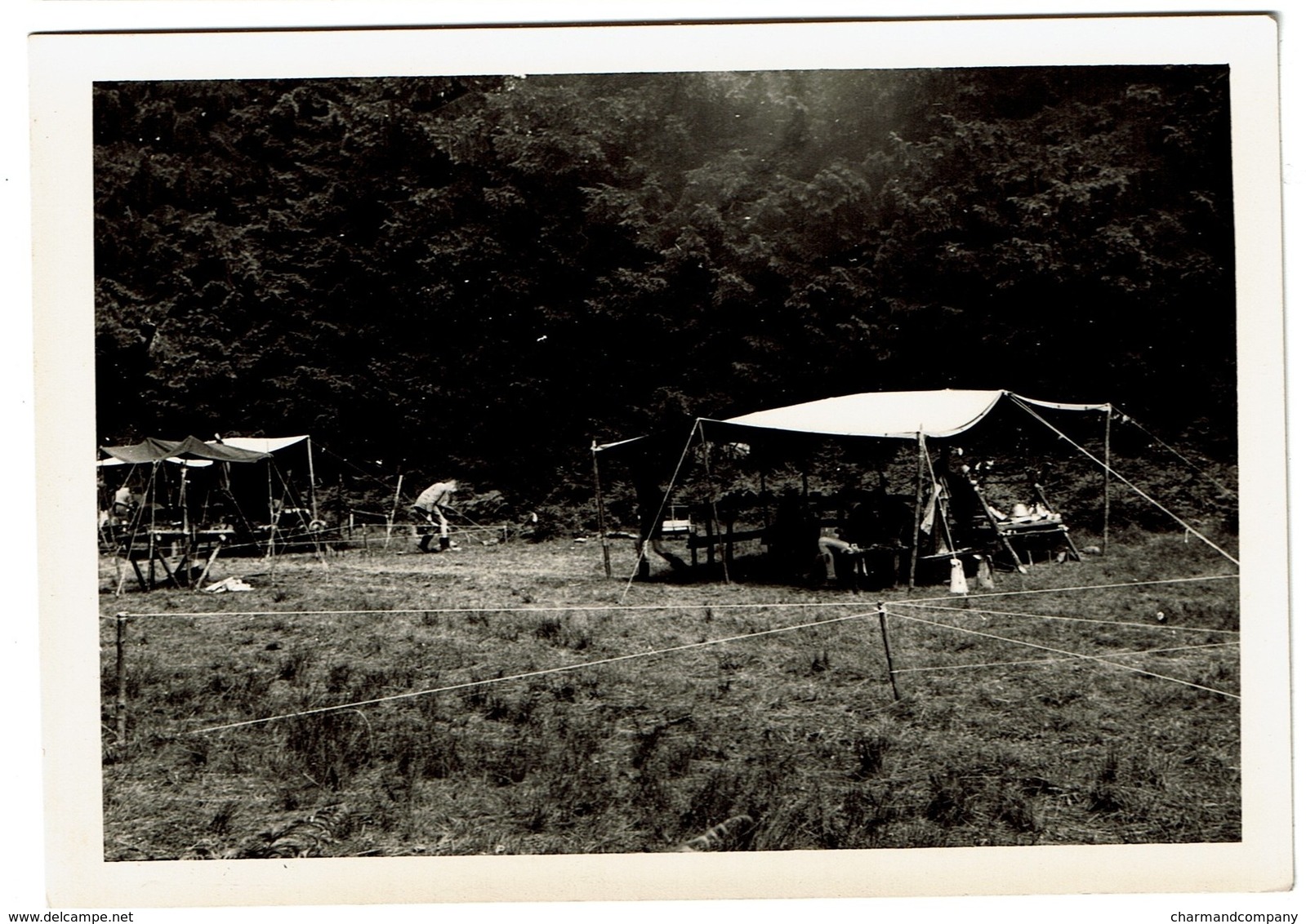 2 Cartes Photos - Roumont 1958 'Notre Installation Et Celle Des Ramiers' - Scouts - Scoutisme - 4 Scans - Scoutisme