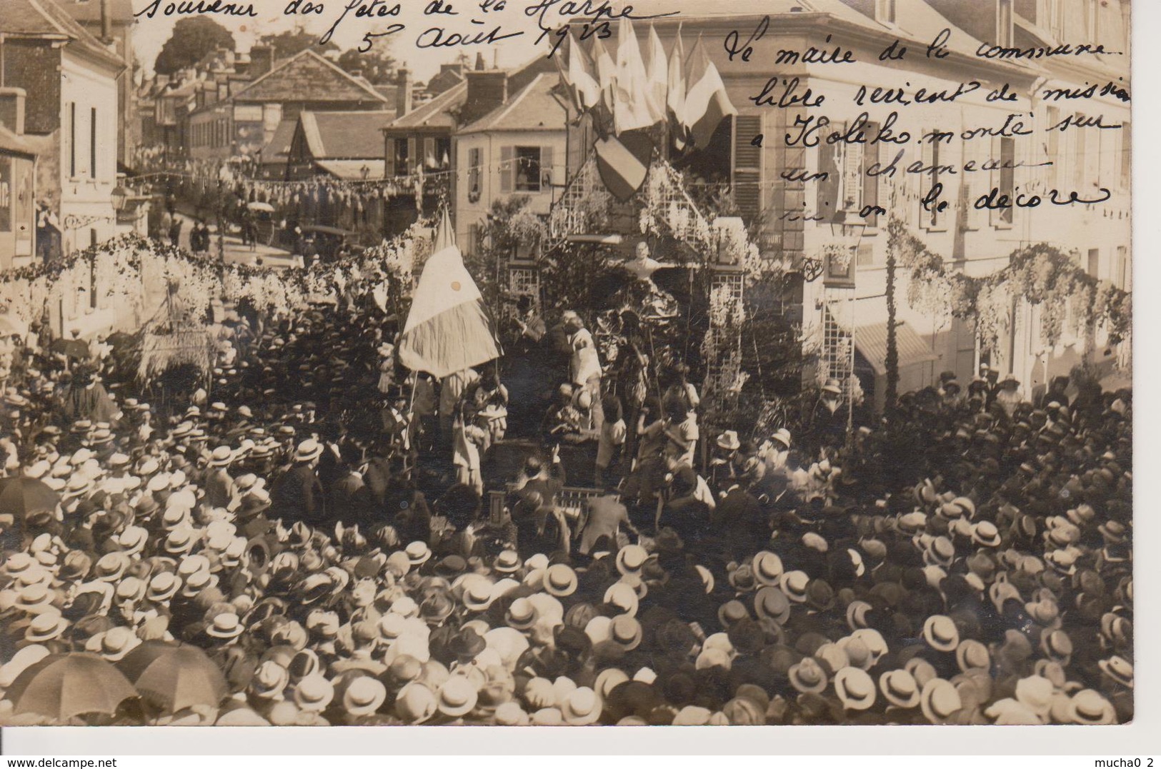 27 - EVREUX - CARTE PHOTO - SOUVENIR DES FETES DE LA HARPE LE 5.08.1923 - Evreux